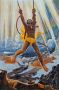04HaleakalaBike - 02 * This painting depicts the demi-god Maui harnessing the sun to shine on the Hawaiian islands longer each day than anywhere else.